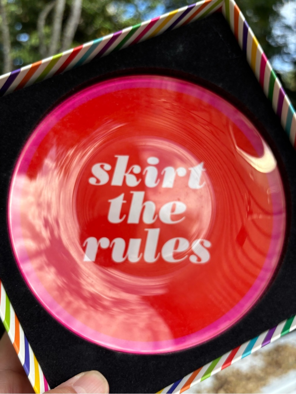 Lenox for Kate Spade NY “Skirt The Rules” Glass Trinket Jewelry Plate.